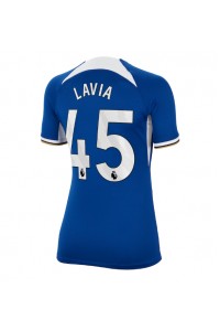 Chelsea Romeo Lavia #45 Jalkapallovaatteet Naisten Kotipaita 2023-24 Lyhythihainen